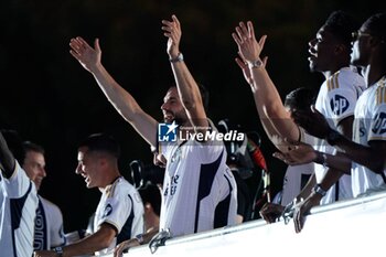 2024-06-02 - Real Madrid Champions League celebration in Madrid. Real Madrid players during the celebration of Real Madrid football club's 15th Cahampion League victory at the Plaza de Cibeles in Madrid. June 2 nd 2024 900/Cordon Press - REAL MADRID CHAMPIONS LEAGUE CELEBRATION IN MADRID - UEFA CHAMPIONS LEAGUE - SOCCER