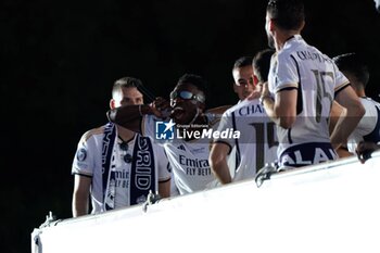 2024-06-02 - Real Madrid Champions League celebration in Madrid. Real Madrid players during the celebration of Real Madrid football club's 15th Cahampion League victory at the Plaza de Cibeles in Madrid. June 2 nd 2024 900/Cordon Press - REAL MADRID CHAMPIONS LEAGUE CELEBRATION IN MADRID - UEFA CHAMPIONS LEAGUE - SOCCER