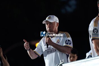 2024-06-02 - Real Madrid Champions League celebration in Madrid. Real Madrid players during the celebration of Real Madrid football club's 15th Cahampion League victory at the Plaza de Cibeles in Madrid. June 2 nd 2024 900/Cordon Press - REAL MADRID CHAMPIONS LEAGUE CELEBRATION IN MADRID - UEFA CHAMPIONS LEAGUE - SOCCER