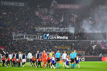 2024-11-05 - Bologna FC 1909and AS Monaco FC enters the field - BOLOGNA FC VS AS MONACO - UEFA CHAMPIONS LEAGUE - SOCCER