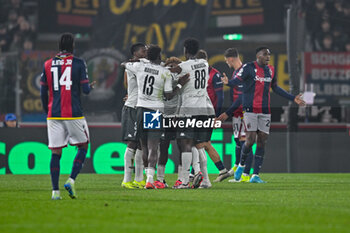 2024-11-05 - AS Monaco FC celebrates after scoring a goal disallowed - BOLOGNA FC VS AS MONACO - UEFA CHAMPIONS LEAGUE - SOCCER