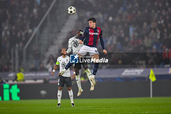 2024-11-05 - Header of Bologna's Giovanni Fabbian - BOLOGNA FC VS AS MONACO - UEFA CHAMPIONS LEAGUE - SOCCER