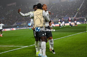 2024-11-05 - Monaco’s Thilo Kehrer celebrates after scoring a goal - BOLOGNA FC VS AS MONACO - UEFA CHAMPIONS LEAGUE - SOCCER