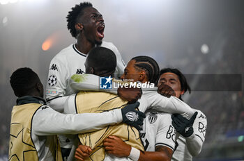 2024-11-05 - Monaco’s Thilo Kehrer celebrates after scoring a goal - BOLOGNA FC VS AS MONACO - UEFA CHAMPIONS LEAGUE - SOCCER