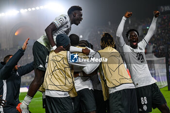 2024-11-05 - Monaco’s Thilo Kehrer celebrates after scoring a goal - BOLOGNA FC VS AS MONACO - UEFA CHAMPIONS LEAGUE - SOCCER