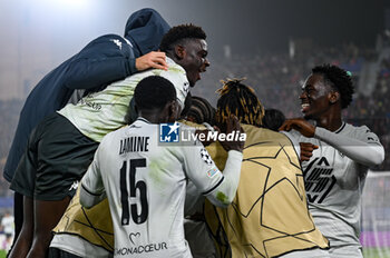 2024-11-05 - Monaco’s Thilo Kehrer celebrates after scoring a goal - BOLOGNA FC VS AS MONACO - UEFA CHAMPIONS LEAGUE - SOCCER