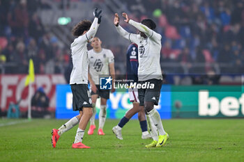 2024-11-05 - AS Monaco FC celebrates a victory at the end of match - BOLOGNA FC VS AS MONACO - UEFA CHAMPIONS LEAGUE - SOCCER