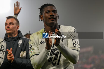 2024-11-05 - Monaco’s Breel Embolo celebrates a victory at the end of match - BOLOGNA FC VS AS MONACO - UEFA CHAMPIONS LEAGUE - SOCCER