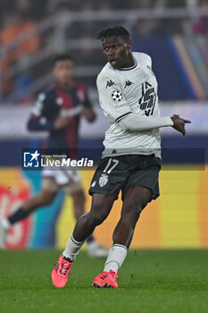 2024-11-05 - Monaco’s Wilfried Singo portrait in action - BOLOGNA FC VS AS MONACO - UEFA CHAMPIONS LEAGUE - SOCCER