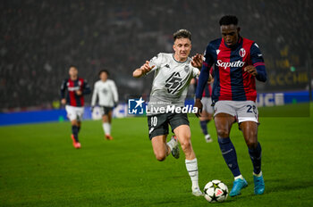 2024-11-05 - Monaco’s Aleksandr Golovin and Bologna's Martin Erlic - BOLOGNA FC VS AS MONACO - UEFA CHAMPIONS LEAGUE - SOCCER