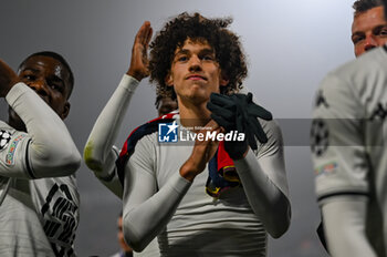 2024-11-05 - Monaco’s Maghnes Akliouche celebrates a victory at the end of match - BOLOGNA FC VS AS MONACO - UEFA CHAMPIONS LEAGUE - SOCCER