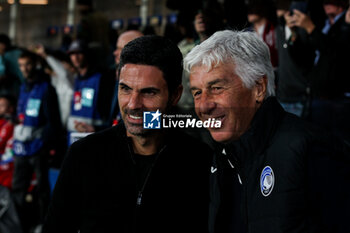 2024-09-19 - The head coach Gian Piero Gasperini, The head coach Mikel Arteta 1° UEFA Champions League AtalantaBC vs ArsenalFC 2024-25 game at Gewiss Stadium in Bergamo (BG), Italy, 19.09.2024.
Photo by Marius Bunduc/LiveMedia - ATALANTA BC VS ARSENAL FC - UEFA CHAMPIONS LEAGUE - SOCCER