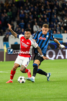 2024-09-19 - Mateo Retegui (Atalanta BC )Gabriel Jesus (Arsenal FC ), 1° UEFA Champions League AtalantaBC vs ArsenalFC 2024-25 game at Gewiss Stadium in Bergamo (BG), Italy, 19.09.2024.
Photo by Marius Bunduc/LiveMedia - ATALANTA BC VS ARSENAL FC - UEFA CHAMPIONS LEAGUE - SOCCER