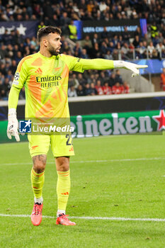 2024-09-19 - David Raya (Arsenal FC ), 1° UEFA Champions League AtalantaBC vs ArsenalFC 2024-25 game at Gewiss Stadium in Bergamo (BG), Italy, 19.09.2024. Photo by Marius Bunduc/LiveMedia - ATALANTA BC VS ARSENAL FC - UEFA CHAMPIONS LEAGUE - SOCCER