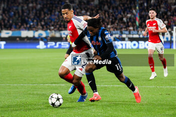 2024-09-19 - Ademola Lookman (Atalanta BC ) William Saliba (Arsenal FC ), 1° UEFA Champions League AtalantaBC vs ArsenalFC 2024-25 game at Gewiss Stadium in Bergamo (BG), Italy, 19.09.2024.
Photo by Marius Bunduc/LiveMedia - ATALANTA BC VS ARSENAL FC - UEFA CHAMPIONS LEAGUE - SOCCER