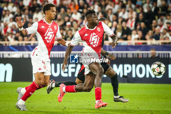 2024-09-19 - Thilo KEHRER of Monaco and Wilfried SINGO of Monaco during the UEFA Champions League, League Phase MD1 football match between AS Monaco and FC Barcelona on September 19, 2024 at Louis II stadium in Monaco, Monaco - FOOTBALL - CHAMPIONS LEAGUE - MONACO V FC BARCELONA - UEFA CHAMPIONS LEAGUE - SOCCER