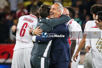 2024-09-19 - Adi HUTTER of Monaco celebrate the victory with teammates during the UEFA Champions League, League Phase MD1 football match between AS Monaco and FC Barcelona on September 19, 2024 at Louis II stadium in Monaco, Monaco - FOOTBALL - CHAMPIONS LEAGUE - MONACO V FC BARCELONA - UEFA CHAMPIONS LEAGUE - SOCCER