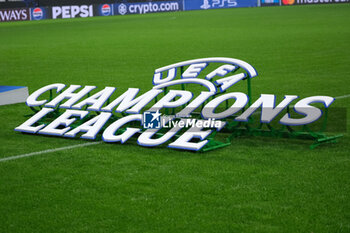 2024-10-23 - UEFA Champions League Official logo during the UEFA Champions League 2024/2025 League Phase MD3 football match between Atalanta BC and Celtic FC at Gewiss Stadium on October 23, 2024, Bergamo, Italy. - ATALANTA BC VS CELTIC - UEFA CHAMPIONS LEAGUE - SOCCER