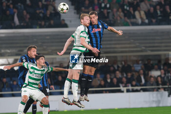 2024-10-23 - Mario Pasalic of Atalanta BC 1907 hit the ball during the UEFA Champions League 2024/2025 League Phase MD3 football match between Atalanta BC and Celtic FC at Gewiss Stadium on October 23, 2024, Bergamo, Italy. - ATALANTA BC VS CELTIC - UEFA CHAMPIONS LEAGUE - SOCCER