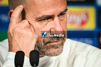 2024-10-21 - Peter BOSZ of PSV Eindhoven during the PSV Eindhoven press conference ahead of the UEFA Champions League football match between Paris Saint-Germain and PSV Eindhoven on October 21, 2024 at Parc des Princes stadium in Paris, France - FOOTBALL - PSV TRAINING AND PRESS CONFERENCE - UEFA CHAMPIONS LEAGUE - SOCCER