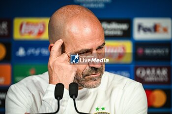 2024-10-21 - Peter BOSZ of PSV Eindhoven during the PSV Eindhoven press conference ahead of the UEFA Champions League football match between Paris Saint-Germain and PSV Eindhoven on October 21, 2024 at Parc des Princes stadium in Paris, France - FOOTBALL - PSV TRAINING AND PRESS CONFERENCE - UEFA CHAMPIONS LEAGUE - SOCCER