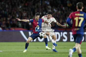 2024-10-23 - Robert Lewandowski of FC Barcelona and Kim Min-jae of Bayern Munich during the UEFA Champions League, League phase, Matchday 3 football match between FC Barcelona and Bayern Munich on 23 October 2024 at Estadi Olímpic Lluís Companys in Barcelona, Spain - FOOTBALL - CHAMPIONS LEAGUE - FC BARCELONA V BAYERN MUNICH - UEFA CHAMPIONS LEAGUE - SOCCER