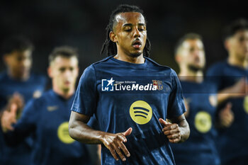 2024-10-23 - Jules KOUNDE of Barcelona during the UEFA Champions League, League Phase MD3 football match between FC Barcelona and Bayern Munich on 23 October 2024 at Estadi Olimpic Lluis Companys in Barcelona, Spain - FOOTBALL - CHAMPIONS LEAGUE - FC BARCELONA V BAYERN MUNICH - UEFA CHAMPIONS LEAGUE - SOCCER