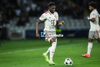 2024-10-23 - Alphonso DAVIES of Bayern Munich during the UEFA Champions League, League Phase MD3 football match between FC Barcelona and Bayern Munich on 23 October 2024 at Estadi Olimpic Lluis Companys in Barcelona, Spain - FOOTBALL - CHAMPIONS LEAGUE - FC BARCELONA V BAYERN MUNICH - UEFA CHAMPIONS LEAGUE - SOCCER