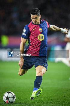 2024-10-23 - Robert LEWANDOWSKI of Barcelona during the UEFA Champions League, League Phase MD3 football match between FC Barcelona and Bayern Munich on 23 October 2024 at Estadi Olimpic Lluis Companys in Barcelona, Spain - FOOTBALL - CHAMPIONS LEAGUE - FC BARCELONA V BAYERN MUNICH - UEFA CHAMPIONS LEAGUE - SOCCER