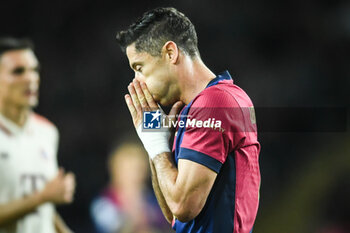 2024-10-23 - Robert LEWANDOWSKI of Barcelona looks dejected during the UEFA Champions League, League Phase MD3 football match between FC Barcelona and Bayern Munich on 23 October 2024 at Estadi Olimpic Lluis Companys in Barcelona, Spain - FOOTBALL - CHAMPIONS LEAGUE - FC BARCELONA V BAYERN MUNICH - UEFA CHAMPIONS LEAGUE - SOCCER