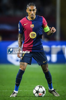 2024-10-23 - Raphael DIAS BELLOLI (Raphinha) of Barcelona during the UEFA Champions League, League Phase MD3 football match between FC Barcelona and Bayern Munich on 23 October 2024 at Estadi Olimpic Lluis Companys in Barcelona, Spain - FOOTBALL - CHAMPIONS LEAGUE - FC BARCELONA V BAYERN MUNICH - UEFA CHAMPIONS LEAGUE - SOCCER