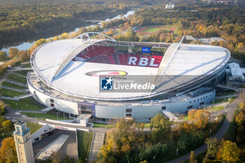 2024-10-23 - General stadium view outside the Red Bull Arena before the UEFA Champions League, League phase, Matchday 3 football match between RB Leipzig and Liverpool FC on 23 October 2024 at Red Bull Arena in Leipzig, Germany - FOOTBALL - CHAMPIONS LEAGUE - LEIPZIG V LIVERPOOL - UEFA CHAMPIONS LEAGUE - SOCCER