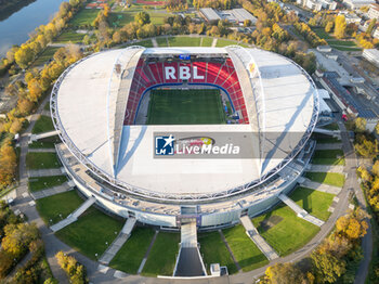 2024-10-23 - General stadium view outside the Red Bull Arena before the UEFA Champions League, League phase, Matchday 3 football match between RB Leipzig and Liverpool FC on 23 October 2024 at Red Bull Arena in Leipzig, Germany - FOOTBALL - CHAMPIONS LEAGUE - LEIPZIG V LIVERPOOL - UEFA CHAMPIONS LEAGUE - SOCCER