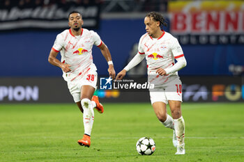 2024-10-23 - RB Leipzig forward Xavi Simons (10), RB Leipzig defender Benjamin Henrichs (39) during the UEFA Champions League, League phase, Matchday 3 football match between RB Leipzig and Liverpool FC on 23 October 2024 at Red Bull Arena in Leipzig, Germany - FOOTBALL - CHAMPIONS LEAGUE - LEIPZIG V LIVERPOOL - UEFA CHAMPIONS LEAGUE - SOCCER