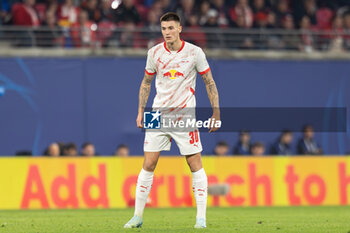 2024-10-23 - RB Leipzig forward Benjamin Sesko during the UEFA Champions League, League phase, Matchday 3 football match between RB Leipzig and Liverpool FC on 23 October 2024 at Red Bull Arena in Leipzig, Germany - FOOTBALL - CHAMPIONS LEAGUE - LEIPZIG V LIVERPOOL - UEFA CHAMPIONS LEAGUE - SOCCER