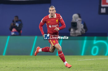 2024-10-23 - Liverpool defender Kostas Tsimikas during the UEFA Champions League, League phase, Matchday 3 football match between RB Leipzig and Liverpool FC on 23 October 2024 at Red Bull Arena in Leipzig, Germany - FOOTBALL - CHAMPIONS LEAGUE - LEIPZIG V LIVERPOOL - UEFA CHAMPIONS LEAGUE - SOCCER