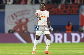 2024-10-23 - RB Leipzig defender Castello Lukeba during the UEFA Champions League, League phase, Matchday 3 football match between RB Leipzig and Liverpool FC on 23 October 2024 at Red Bull Arena in Leipzig, Germany - FOOTBALL - CHAMPIONS LEAGUE - LEIPZIG V LIVERPOOL - UEFA CHAMPIONS LEAGUE - SOCCER