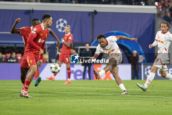 2024-10-23 - RB Leipzig forward Loïs Openda during the UEFA Champions League, League phase, Matchday 3 football match between RB Leipzig and Liverpool FC on 23 October 2024 at Red Bull Arena in Leipzig, Germany - FOOTBALL - CHAMPIONS LEAGUE - LEIPZIG V LIVERPOOL - UEFA CHAMPIONS LEAGUE - SOCCER