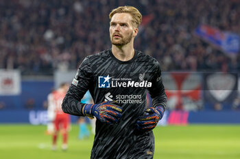 2024-10-23 - Liverpool goalkeeper Caoimhin Kelleher during the UEFA Champions League, League phase, Matchday 3 football match between RB Leipzig and Liverpool FC on 23 October 2024 at Red Bull Arena in Leipzig, Germany - FOOTBALL - CHAMPIONS LEAGUE - LEIPZIG V LIVERPOOL - UEFA CHAMPIONS LEAGUE - SOCCER