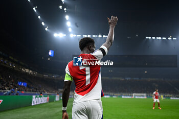 2024-11-06 - Bukayo Saka of Arsenal FC during the UEFA Champions League stage match Phase MD4 between Inter FC Internazionale and Arsenal FC, on 6 of November 2024, at Giuseppe Meazza San Siro Siro stadium in Milan, Italy - INTER - FC INTERNAZIONALE VS ARSENAL FC - UEFA CHAMPIONS LEAGUE - SOCCER