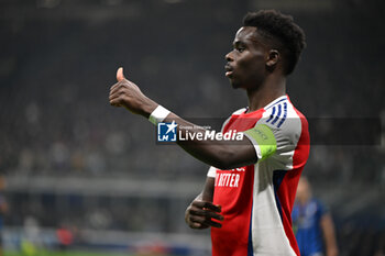 2024-11-06 - Bukayo Saka of Arsenal FC during the UEFA Champions League stage match Phase MD4 between Inter FC Internazionale and Arsenal FC, on 6 of November 2024, at Giuseppe Meazza San Siro Siro stadium in Milan, Italy - INTER - FC INTERNAZIONALE VS ARSENAL FC - UEFA CHAMPIONS LEAGUE - SOCCER