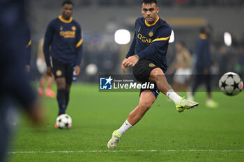 2024-11-06 - Lautaro Martinez of Inter FC during the UEFA Champions League stage match Phase MD4 between Inter FC Internazionale and Arsenal FC, on 6 of November 2024, at Giuseppe Meazza San Siro Siro stadium in Milan, Italy - INTER - FC INTERNAZIONALE VS ARSENAL FC - UEFA CHAMPIONS LEAGUE - SOCCER