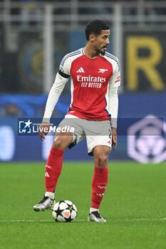 2024-11-06 - Gabriel of Arsenal FC during the UEFA Champions League stage match Phase MD4 between Inter FC Internazionale and Arsenal FC, on 6 of November 2024, at Giuseppe Meazza San Siro Siro stadium in Milan, Italy - INTER - FC INTERNAZIONALE VS ARSENAL FC - UEFA CHAMPIONS LEAGUE - SOCCER