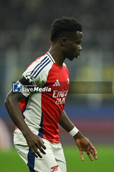 2024-11-06 - Bukayo Saka of Arsenal FC during the UEFA Champions League stage match Phase MD4 between Inter FC Internazionale and Arsenal FC, on 6 of November 2024, at Giuseppe Meazza San Siro Siro stadium in Milan, Italy - INTER - FC INTERNAZIONALE VS ARSENAL FC - UEFA CHAMPIONS LEAGUE - SOCCER