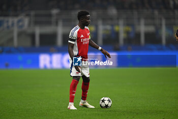 2024-11-06 - Bukayo Saka of Arsenal FC during the UEFA Champions League stage match Phase MD4 between Inter FC Internazionale and Arsenal FC, on 6 of November 2024, at Giuseppe Meazza San Siro Siro stadium in Milan, Italy - INTER - FC INTERNAZIONALE VS ARSENAL FC - UEFA CHAMPIONS LEAGUE - SOCCER