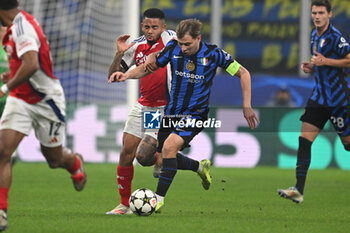 2024-11-06 - Nicolo Barella of FC Inter during the UEFA Champions League stage match Phase MD4 between Inter FC Internazionale and Arsenal FC, on 6 of November 2024, at Giuseppe Meazza San Siro Siro stadium in Milan, Italy - INTER - FC INTERNAZIONALE VS ARSENAL FC - UEFA CHAMPIONS LEAGUE - SOCCER