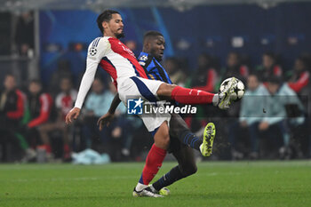 2024-11-06 - Marcus Thuram of FC Inter during the UEFA Champions League stage match Phase MD4 between Inter FC Internazionale and Arsenal FC, on 6 of November 2024, at Giuseppe Meazza San Siro Siro stadium in Milan, Italy - INTER - FC INTERNAZIONALE VS ARSENAL FC - UEFA CHAMPIONS LEAGUE - SOCCER