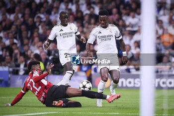 2024-11-05 - UEFA Champions League soccer match Real Madrid vs Milan at Santiago Bernabeu Stadium in Madrid, Spain 05 November 2024 Vinicius Jr penalty 900/Cordon Press - UEFA CHAMPIONS LEAGUE: REAL MADRID VS MILAN - UEFA CHAMPIONS LEAGUE - SOCCER