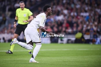 2024-11-05 - UEFA Champions League soccer match Real Madrid vs Milan at Santiago Bernabeu Stadium in Madrid, Spain 05 November 2024 Vinicius Jr celebrates a goal 900/Cordon Press - UEFA CHAMPIONS LEAGUE: REAL MADRID VS MILAN - UEFA CHAMPIONS LEAGUE - SOCCER