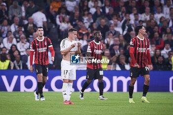 2024-11-05 - UEFA Champions League soccer match Real Madrid vs Milan at Santiago Bernabeu Stadium in Madrid, Spain 05 November 2024 Morata and Lucas Vazquez 900/Cordon Press - UEFA CHAMPIONS LEAGUE: REAL MADRID VS MILAN - UEFA CHAMPIONS LEAGUE - SOCCER